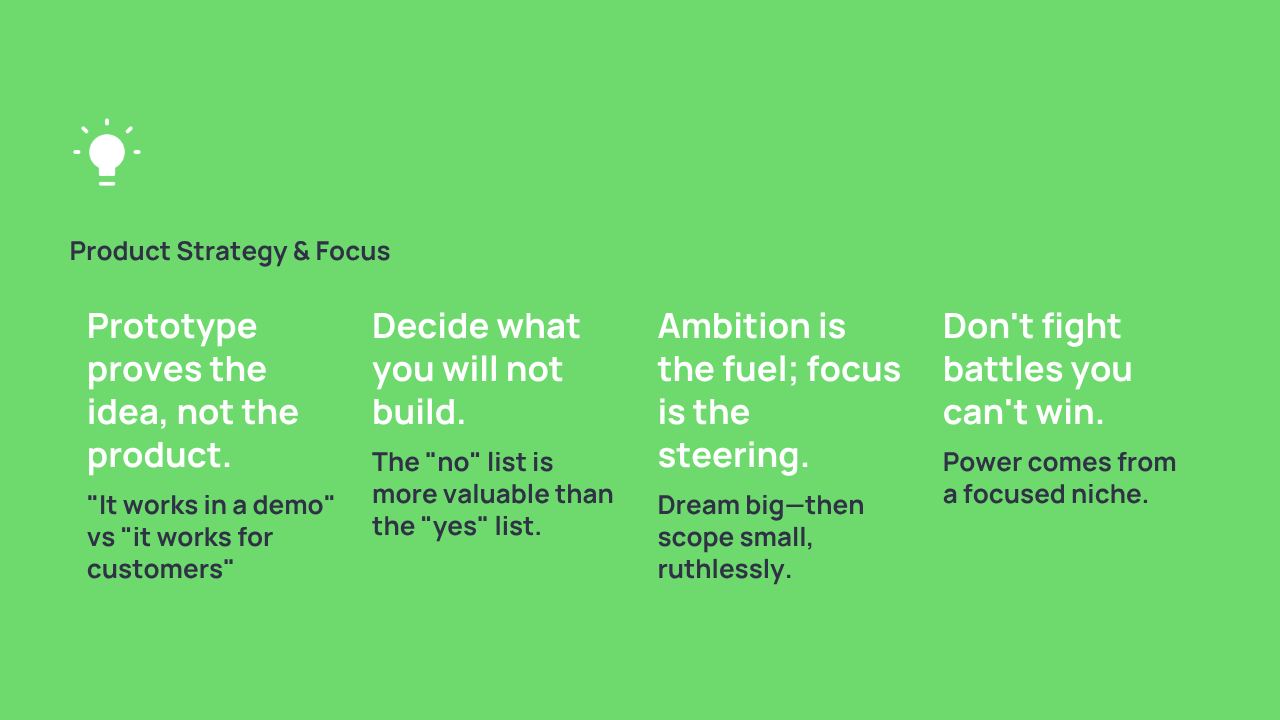 Insights "Product Strategy & Focus"